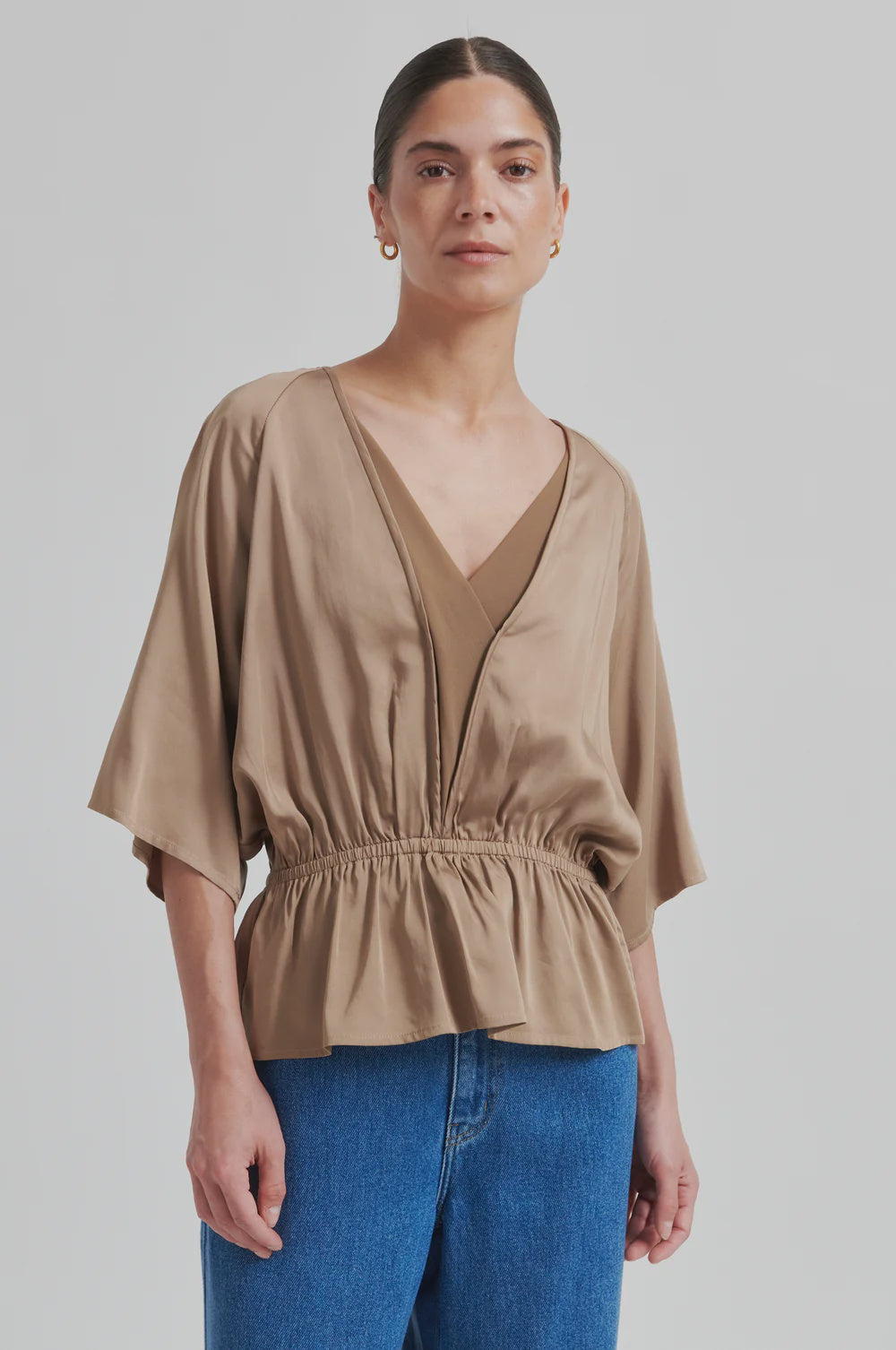 Shera Blouse - Petrified Oak