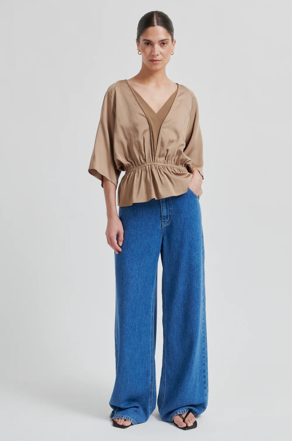 Shera Blouse - Petrified Oak
