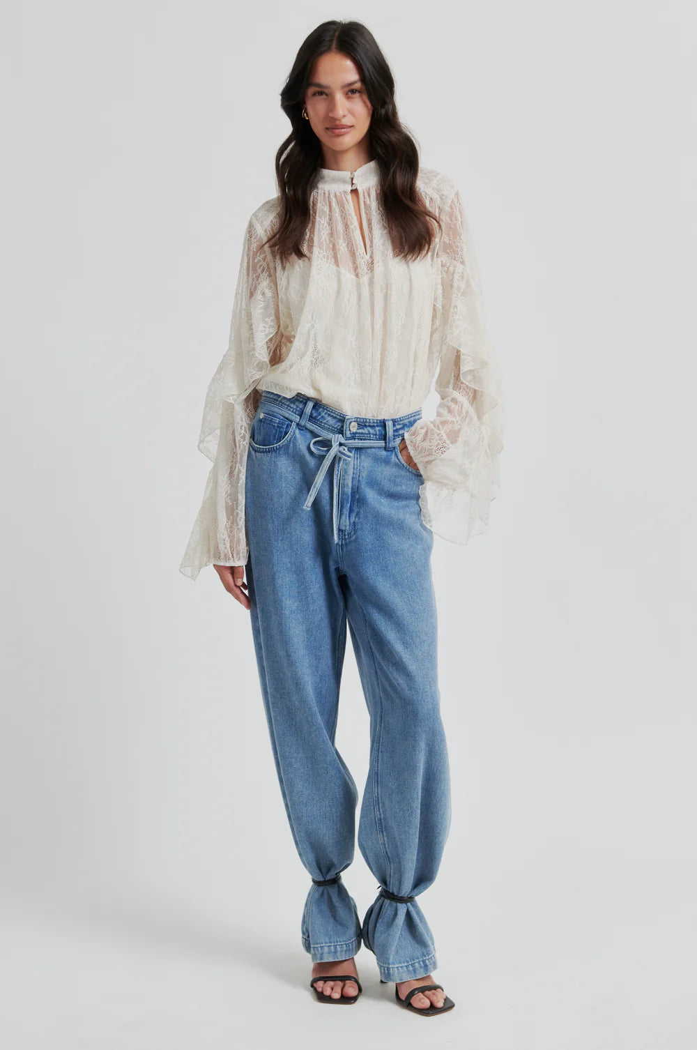 Sybell Lace Blouse - Soft Beige
