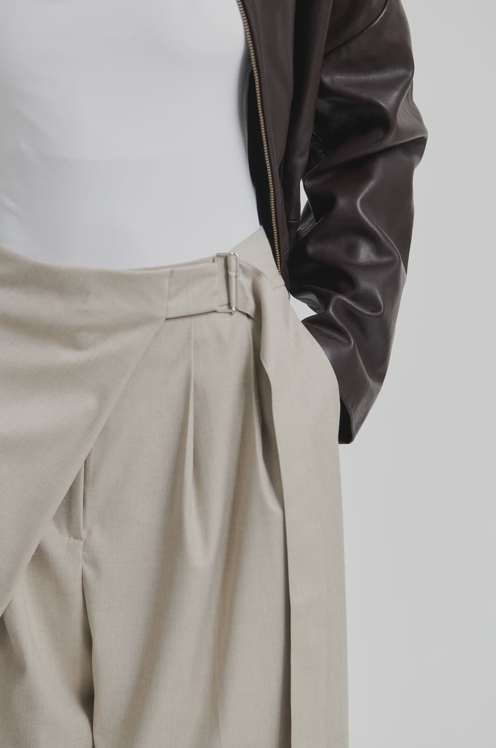Sharo Wrap Trousers - Roasted Cashew