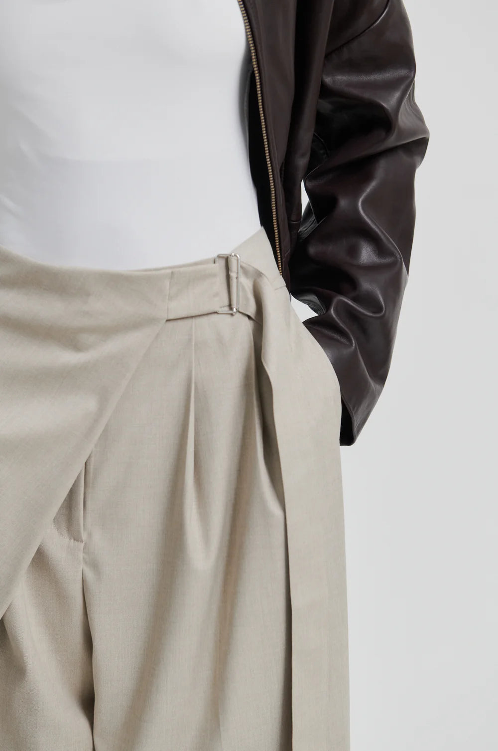 Sharo Wrap Trousers - Roasted Cashew