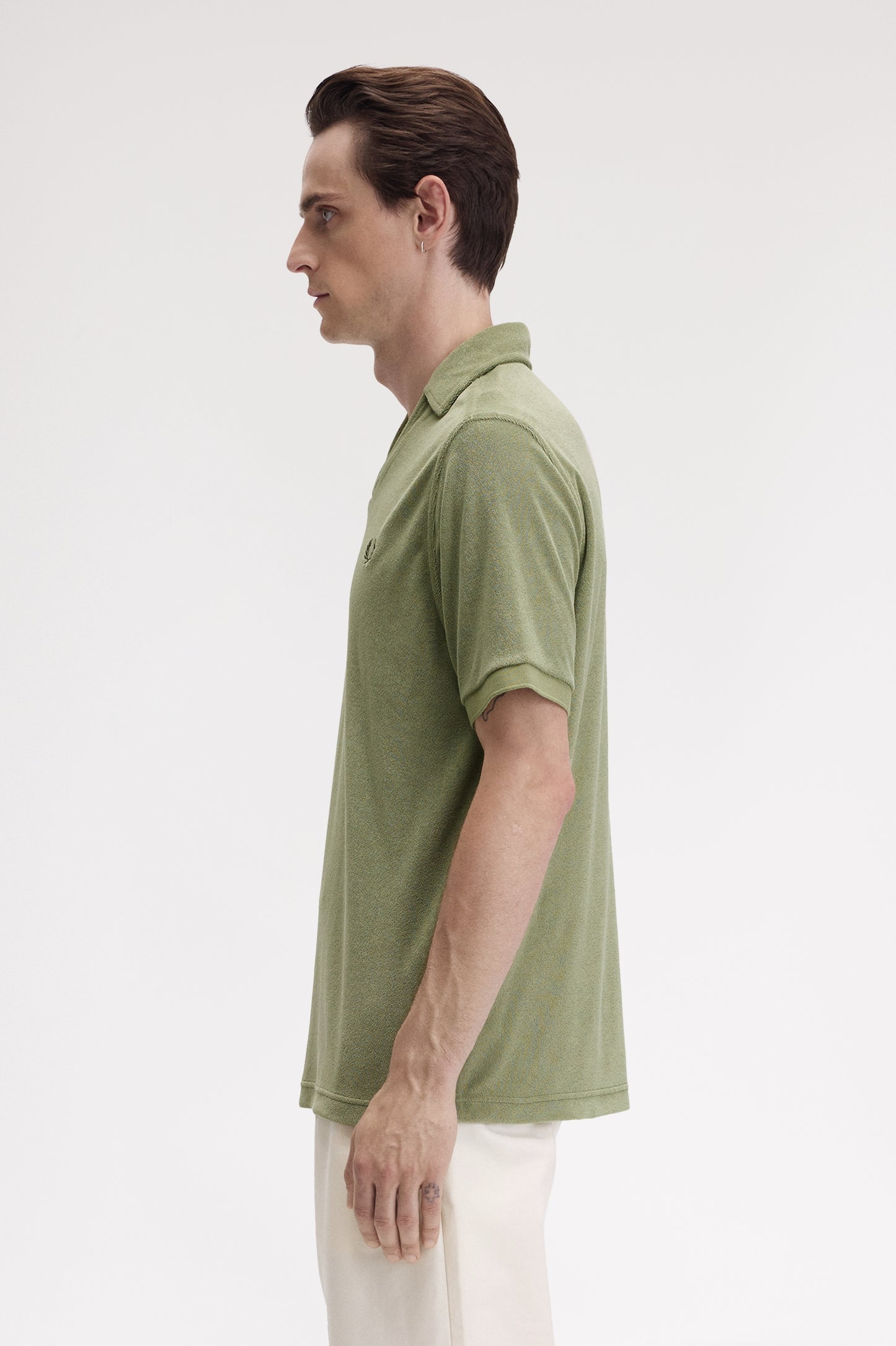 Open Collar Towelling Polo