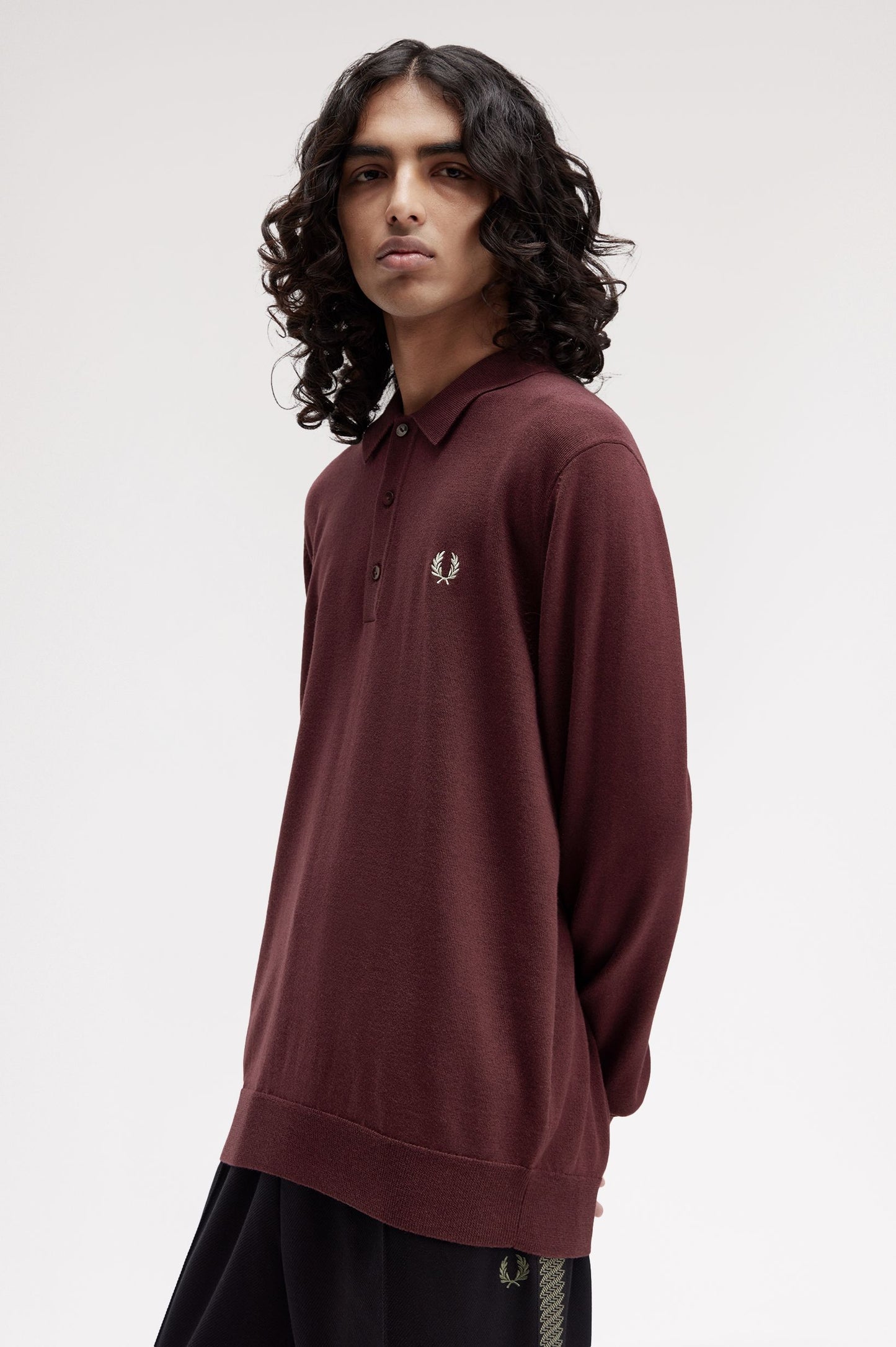 Classic Knitted Polo Ox Blood