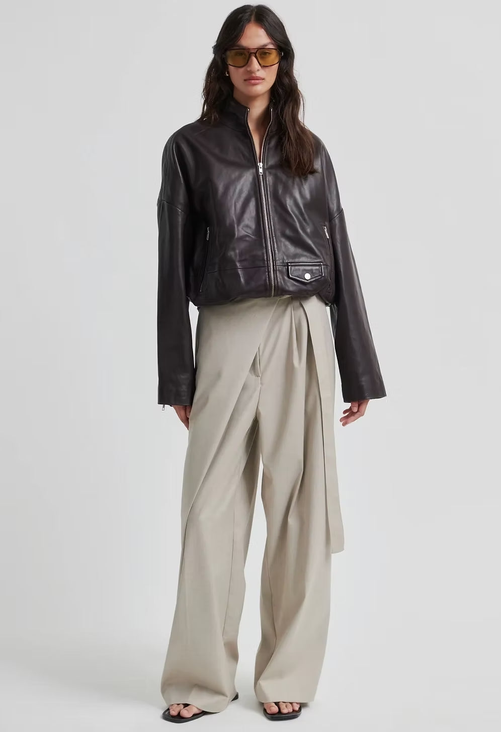 Boston Leather Jacket - Fudge