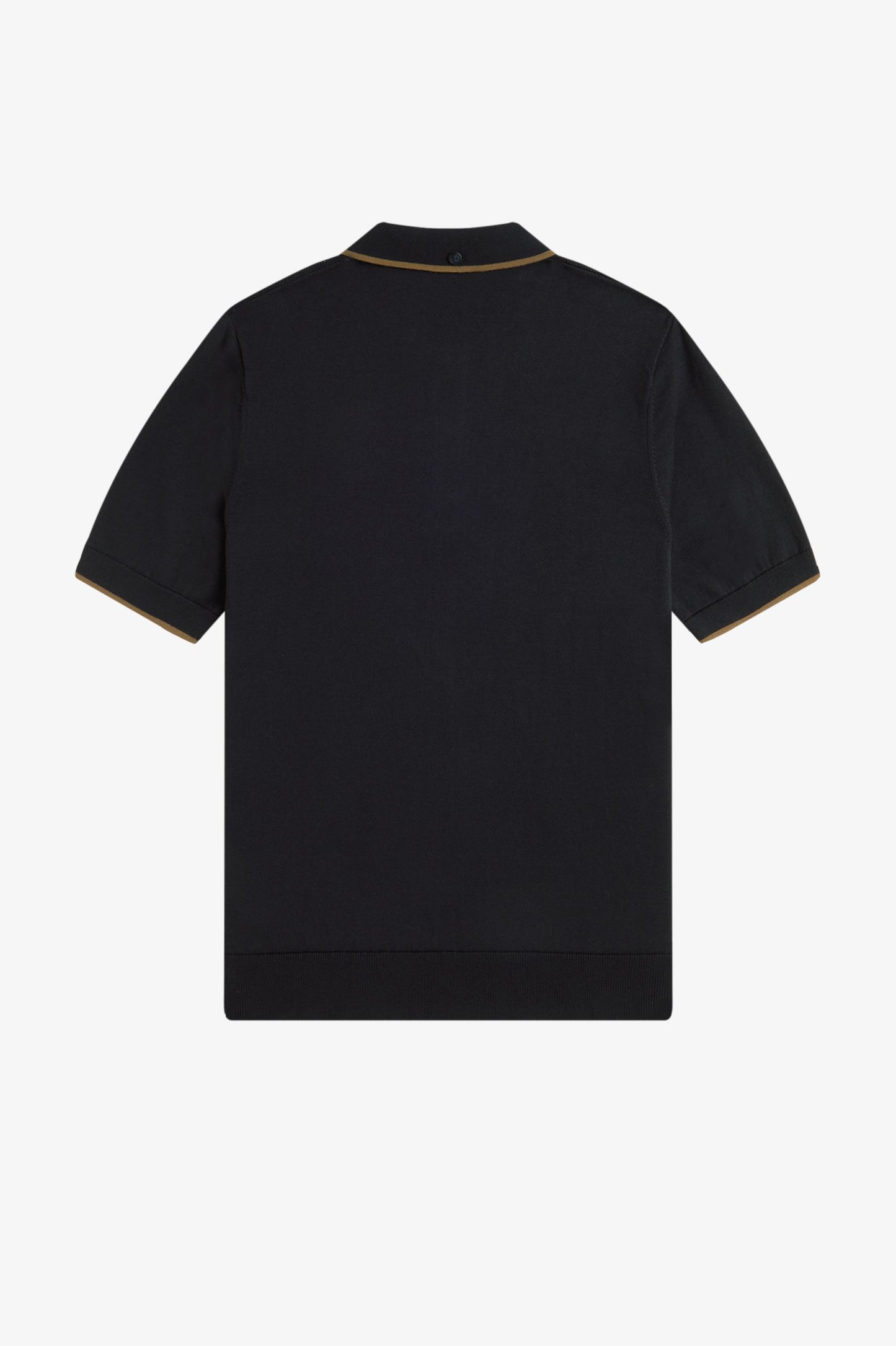 Pique Stitch Knitted Shirt Black