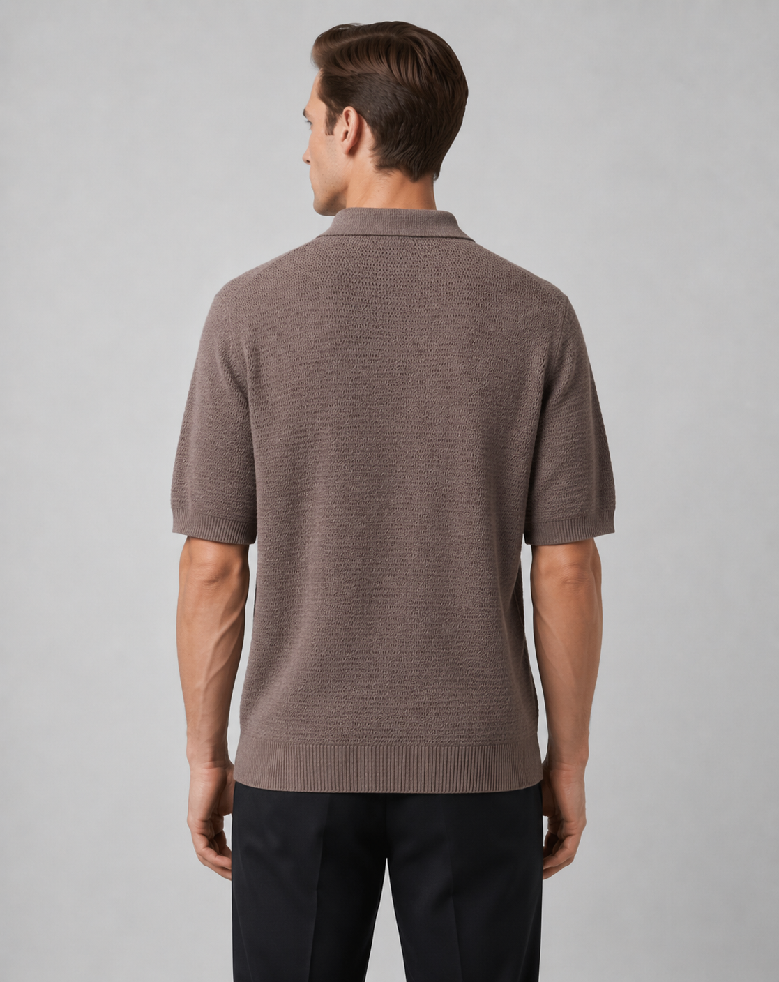 Light Brown Polo Knit