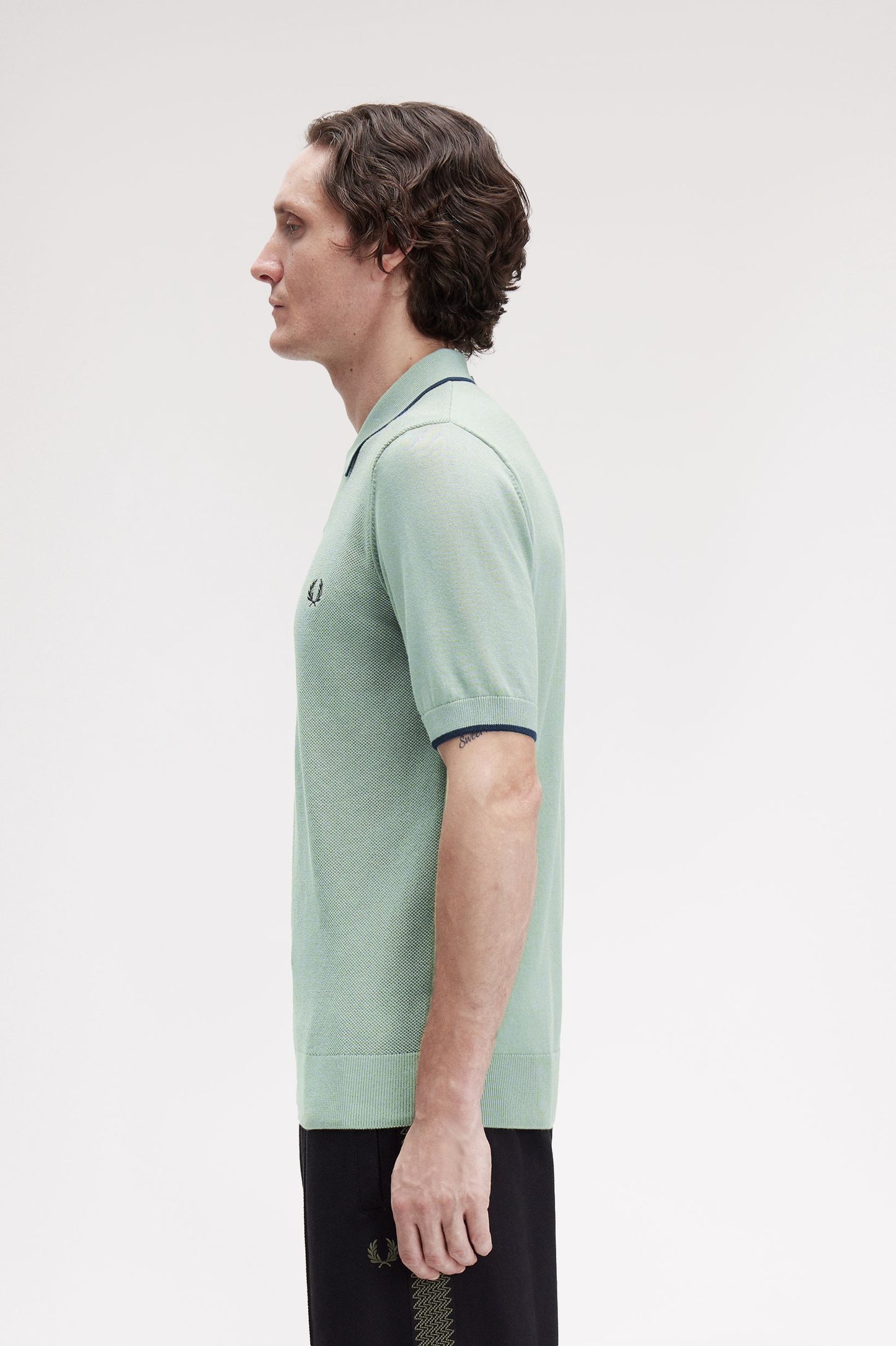 Pique Stitch Knitted Shirt Bayleaf