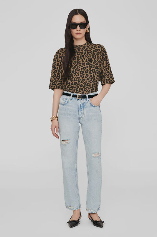 Avi Tee Blk/Brn Leopard
