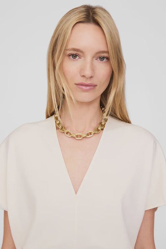 Double link Chain Necklace Gold