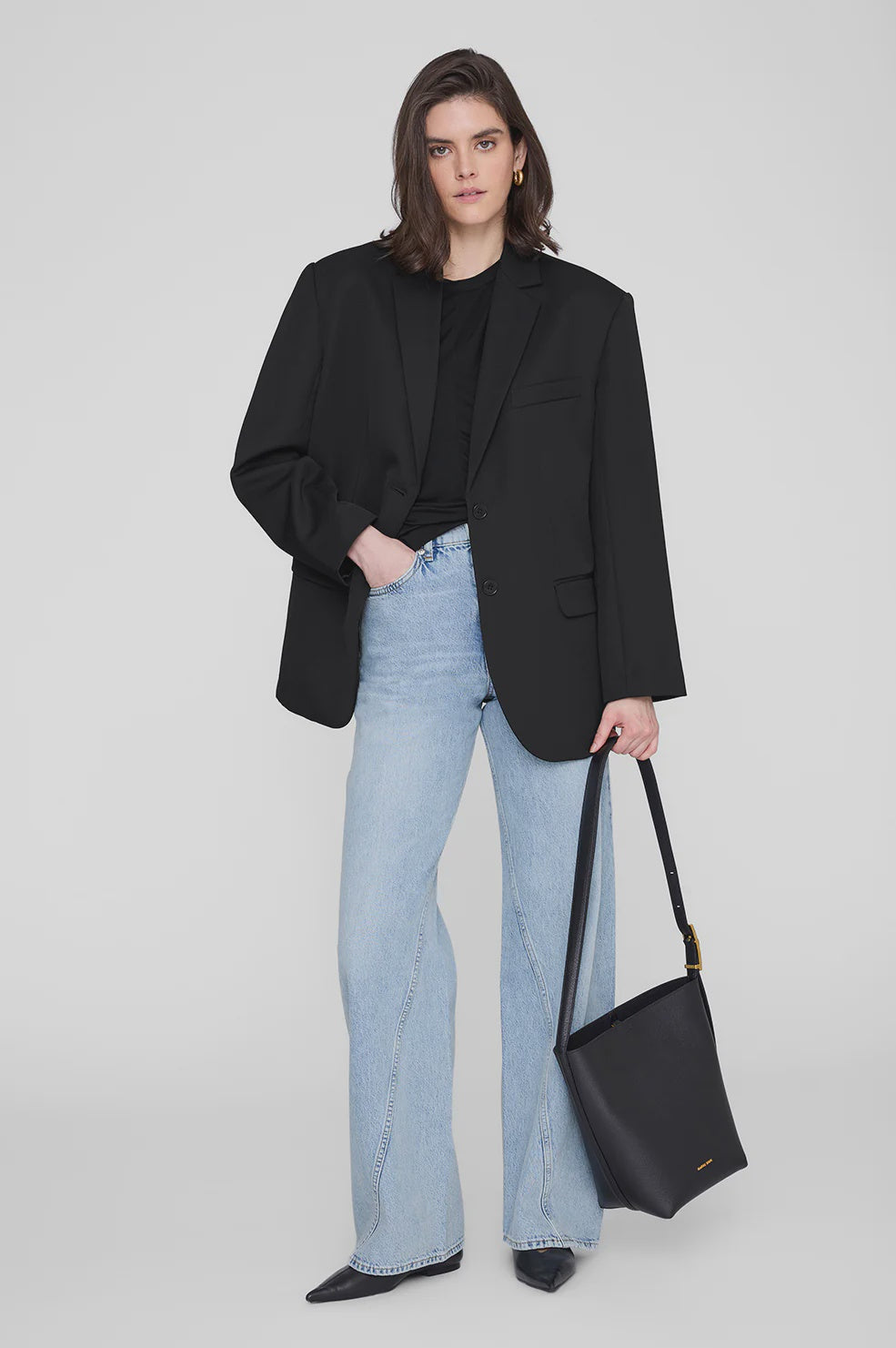 Elly Medium Bucket Bag Black