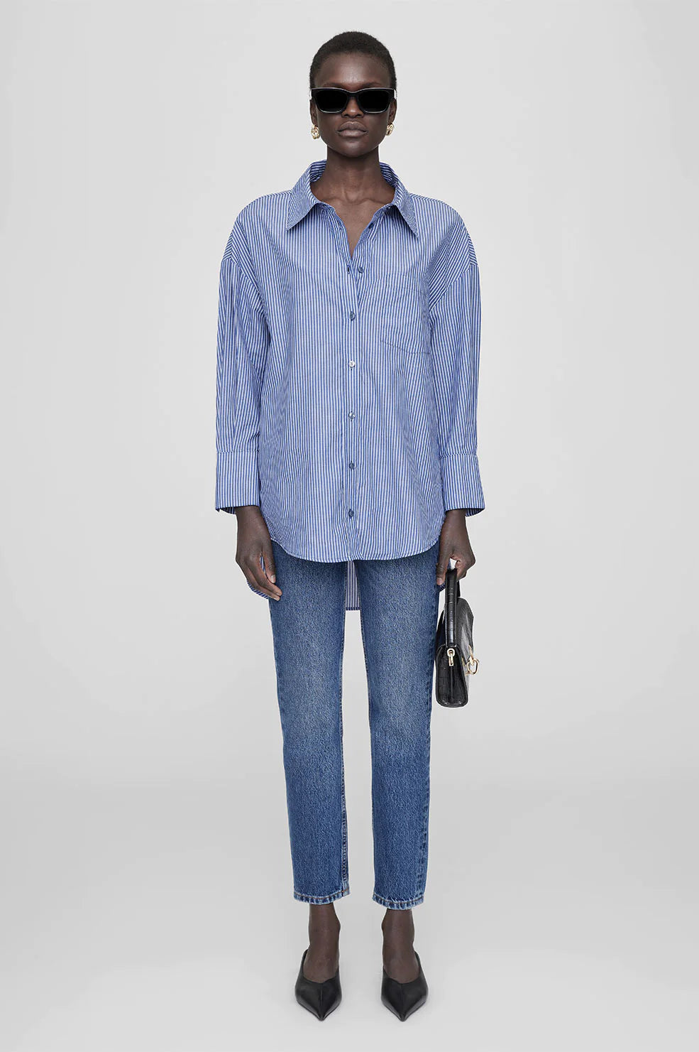 Mika Shirt Ble and White Stripe