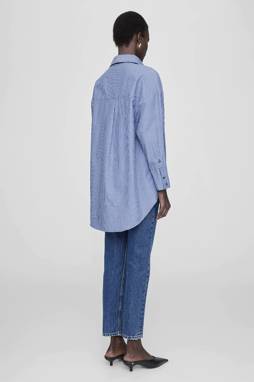 Mika Shirt Ble and White Stripe