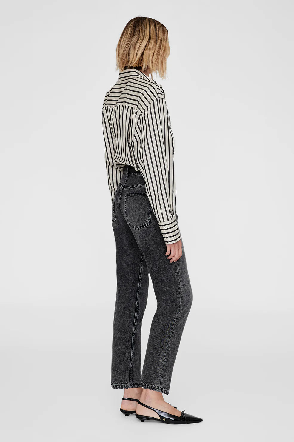 Plaza Shirt Blk and Tan Stripe