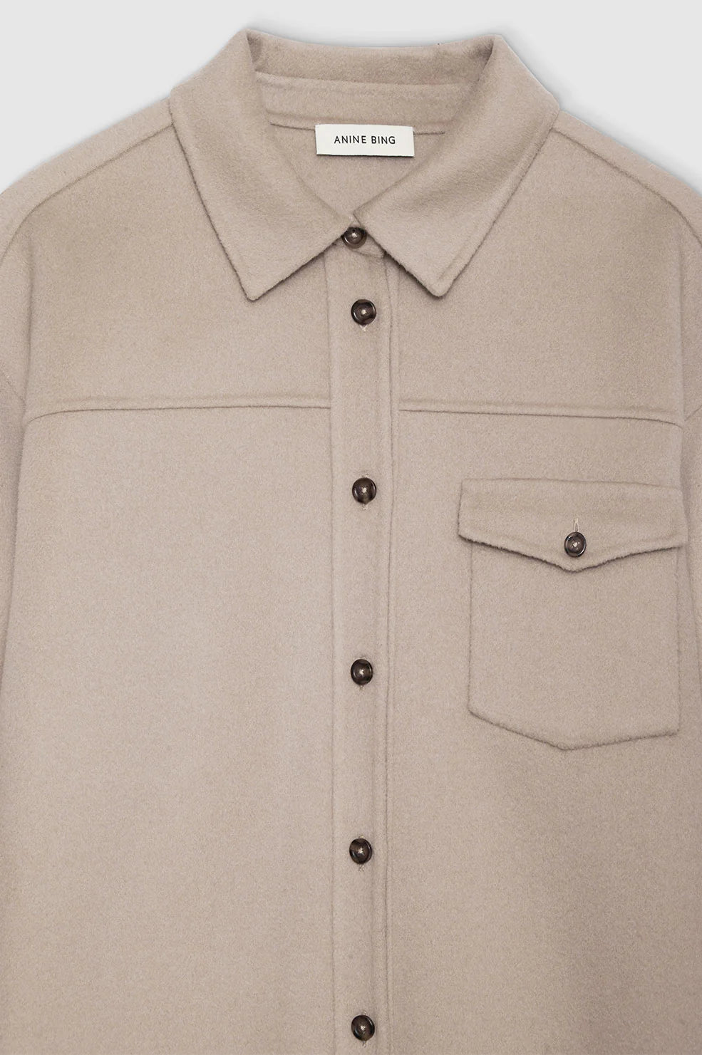 Simon Shirt - Taupe Cashmere Blend