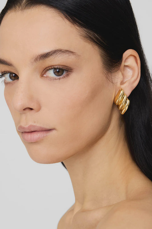 Diagnal Rib Earrings