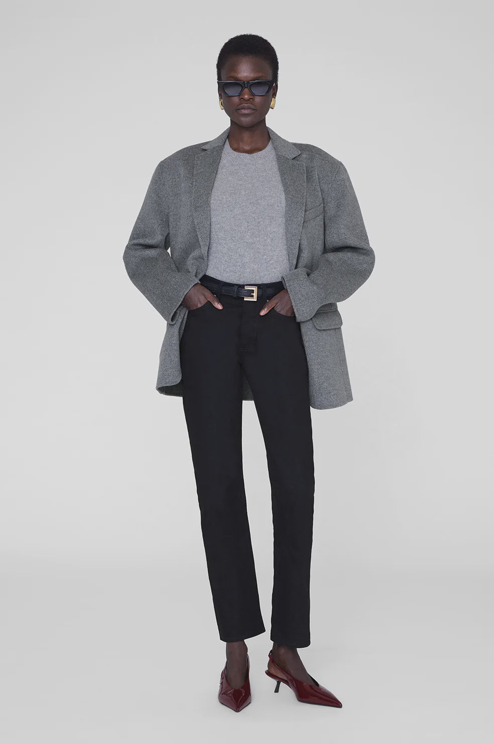 Hilda Slingback Pumps - Burgundy