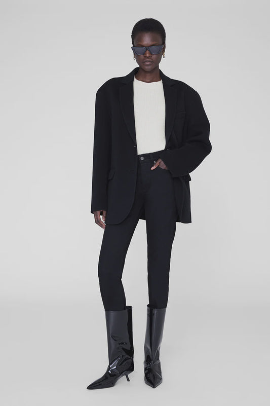 Hilda Wide Boots - Black Patent