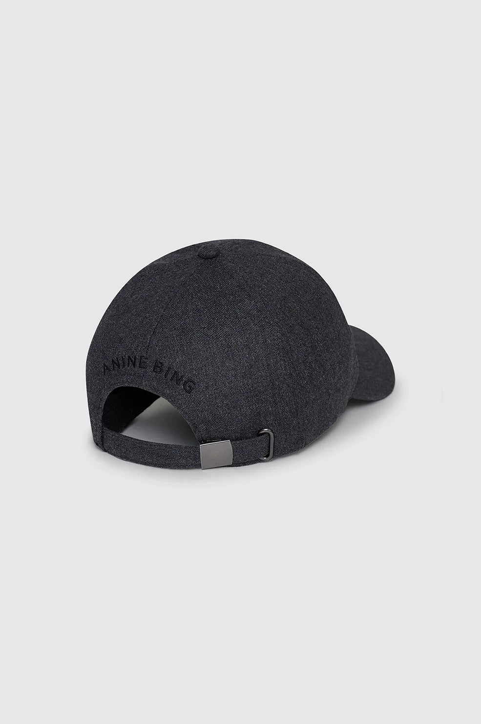 Jeremy Baseball Cap - Dark Heather Grey Wool