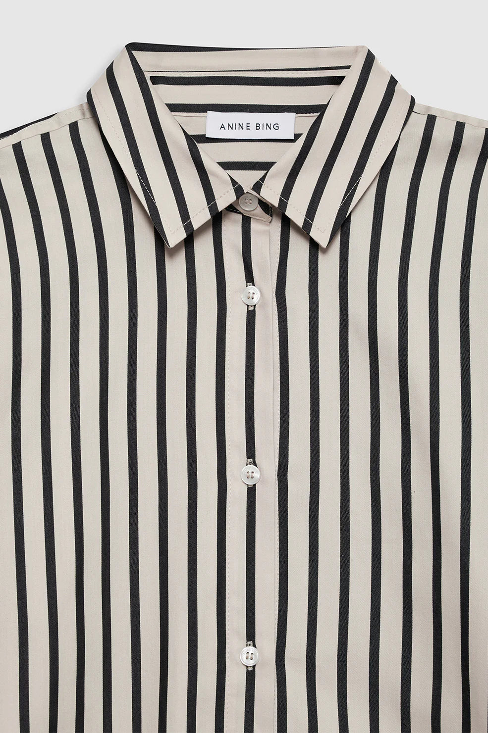 Plaza Shirt Blk and Tan Stripe