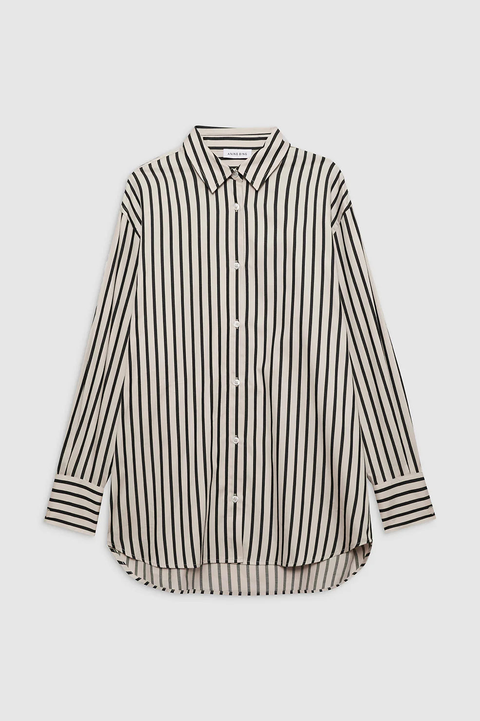 Plaza Shirt Blk and Tan Stripe