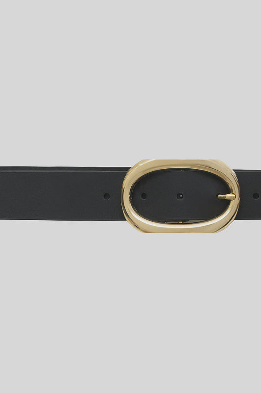 Small Signature  Link Belt - Black with Gold