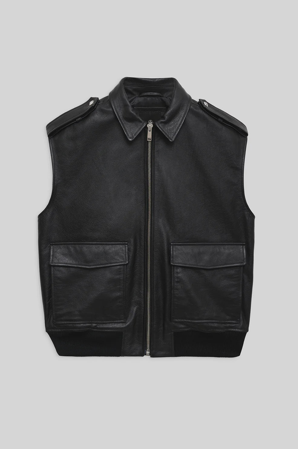Sonnie Vest Black Leather