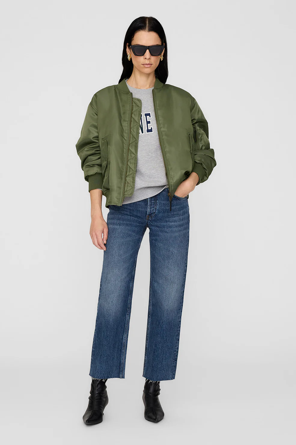 Spencer Sweatshirt Grey with Navy
