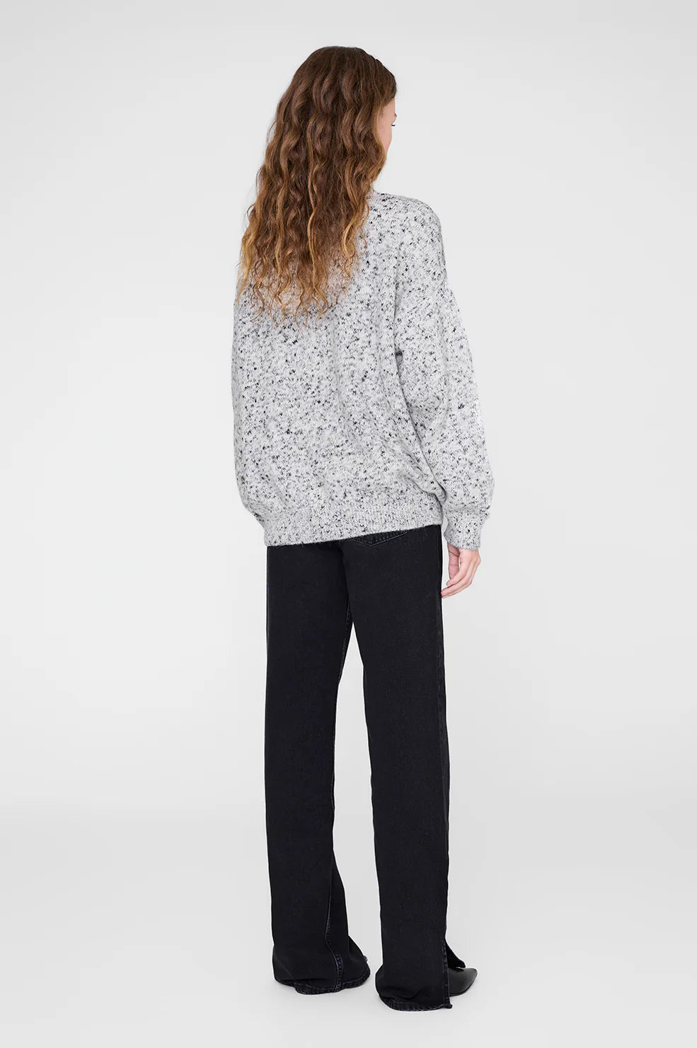 Sydney Crew Sweater Bing - Marled White