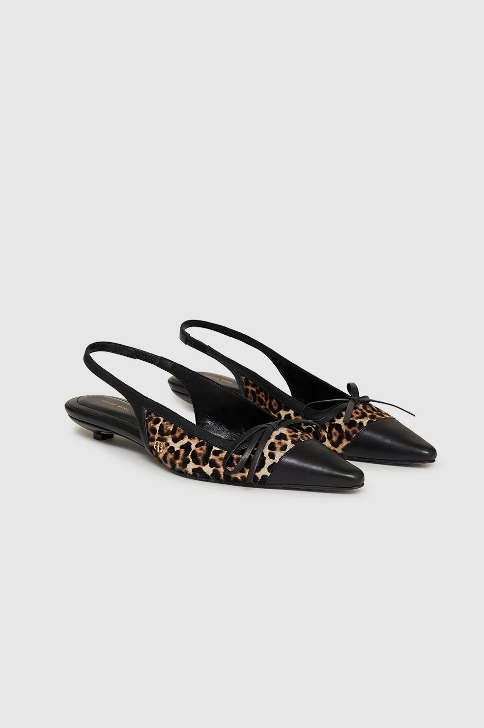Zoey Slingback Heels - Leopard Calf Hair