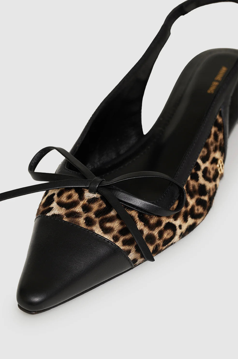 Zoey Slingback Heels - Leopard Calf Hair