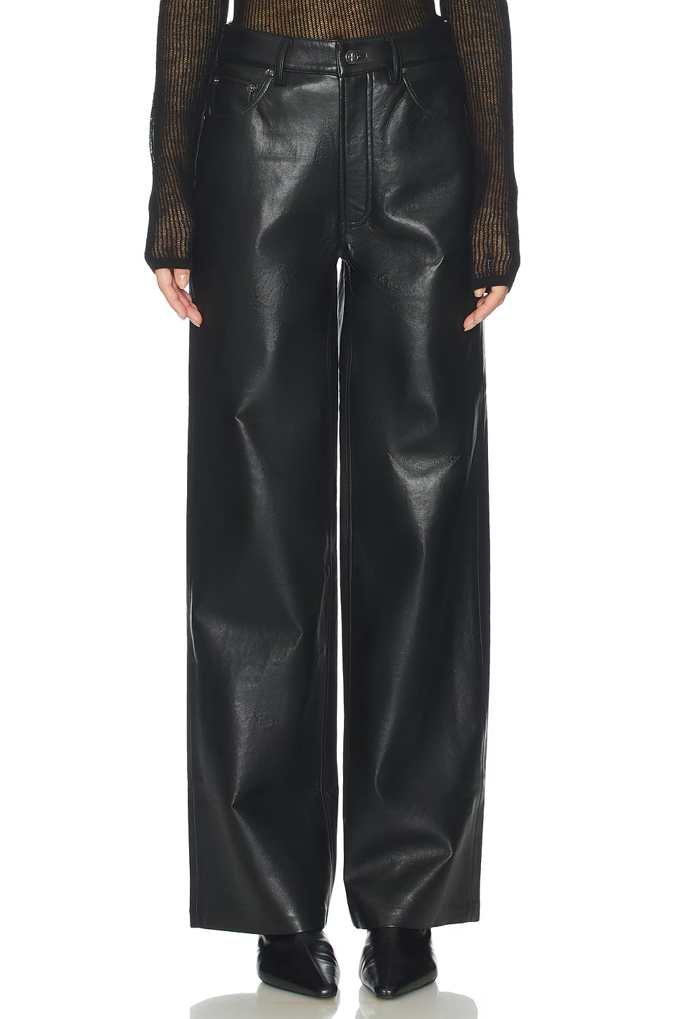 Manon Pant - Black Recycled Leather