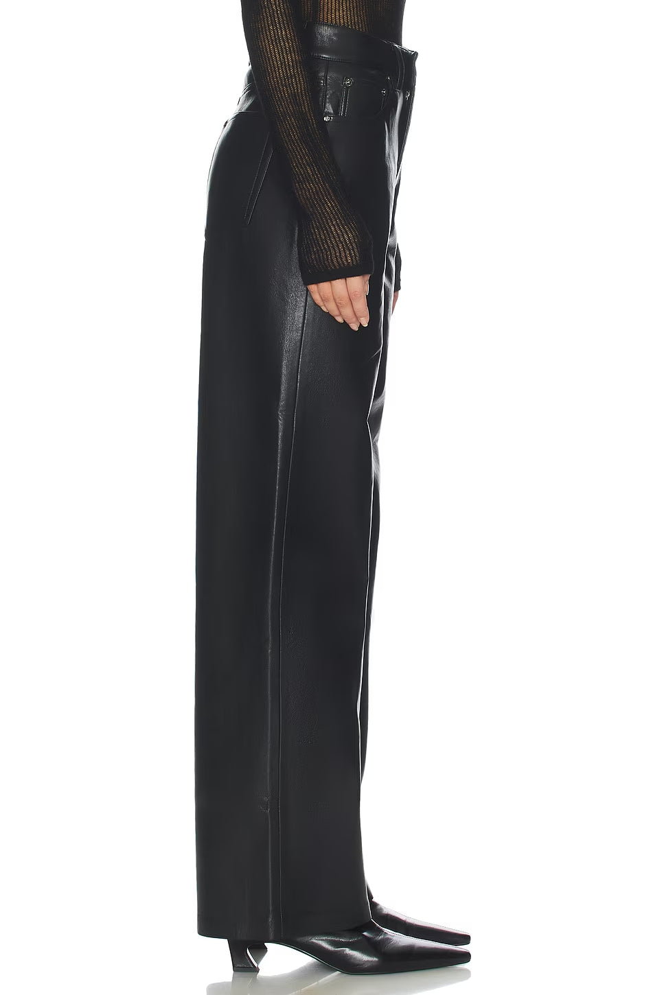 Manon Pant - Black Recycled Leather