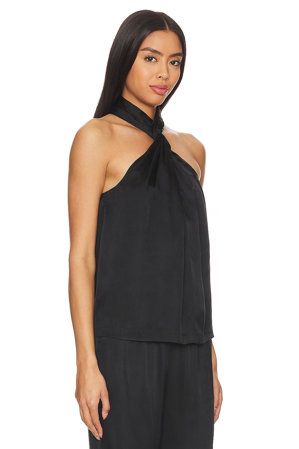 Becca Top Black Satin