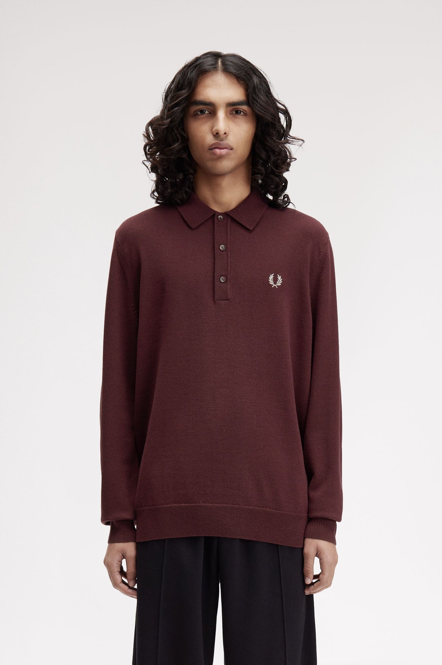 Classic Knitted Polo Ox Blood