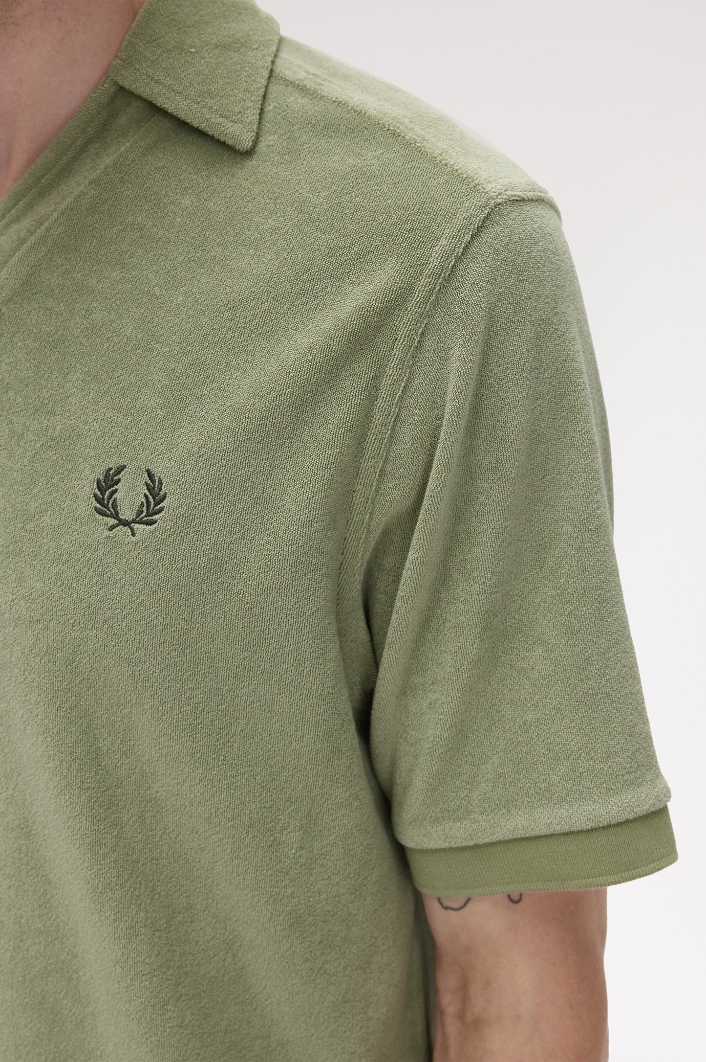 Open Collar Towelling Polo