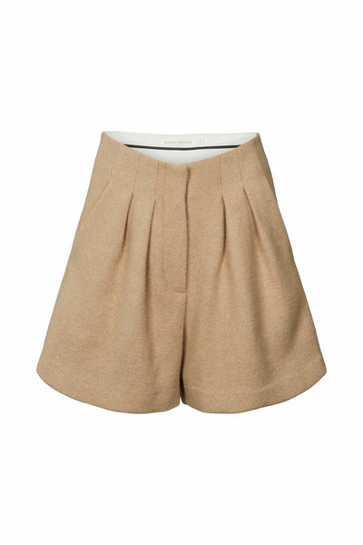 Bettie - Felted Touch Shorts Tobacco