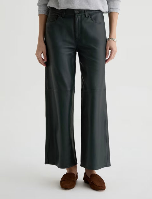 Saige Wideleg Crop Dark Green