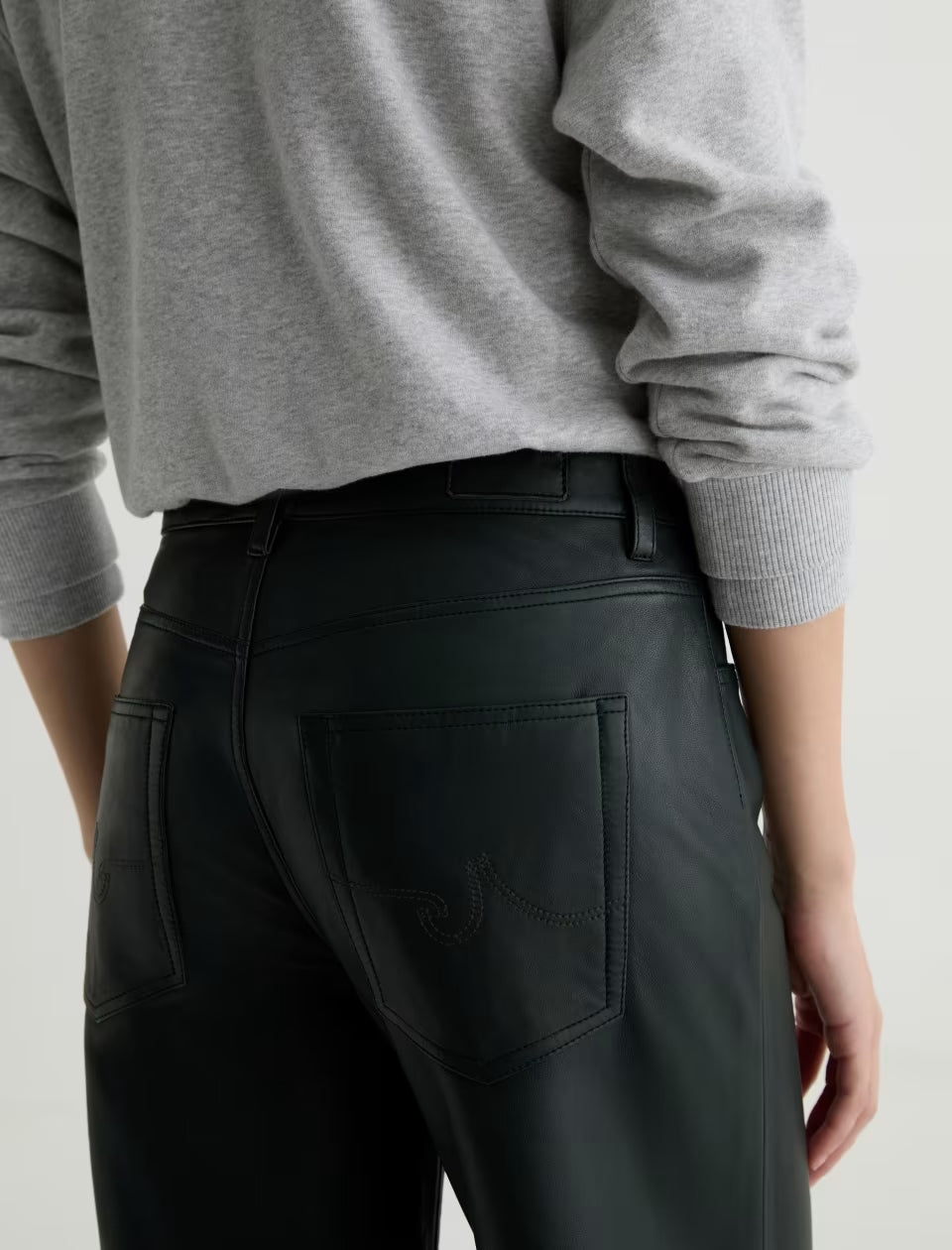Saige Wideleg Crop Dark Green