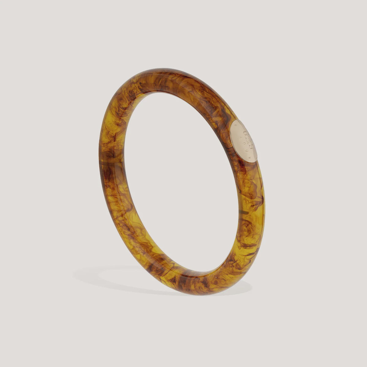 Turner Acetate Bracelet - tortoise Gold-plated metal