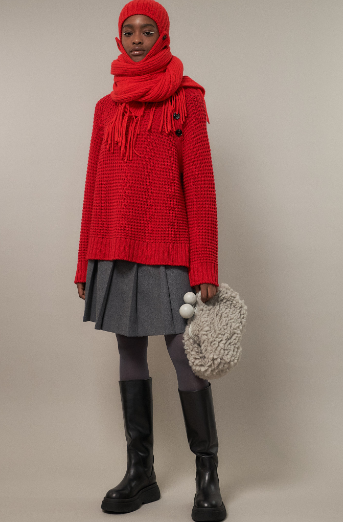 Green Sweater- Red