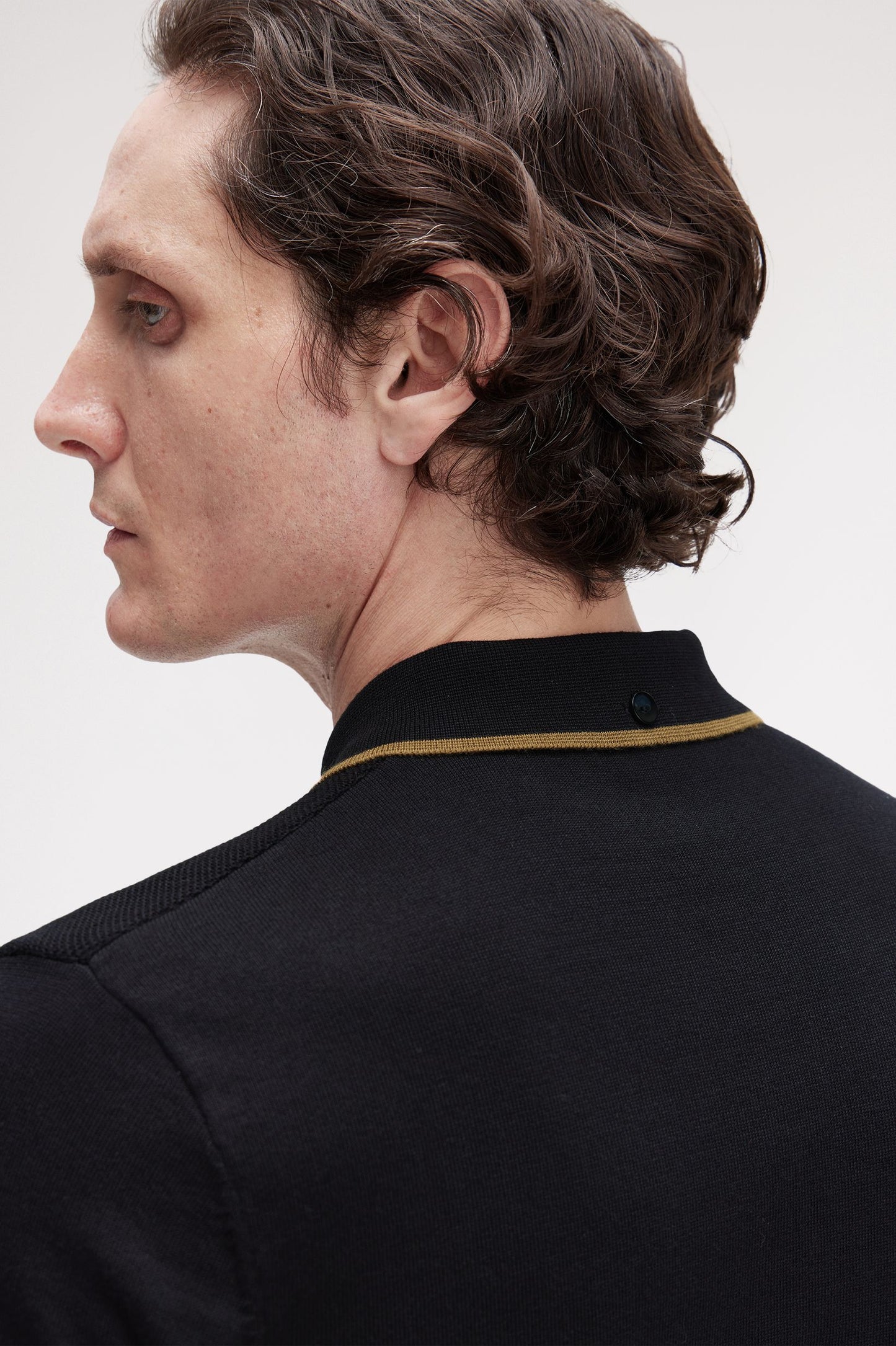 Pique Stitch Knitted Shirt Black