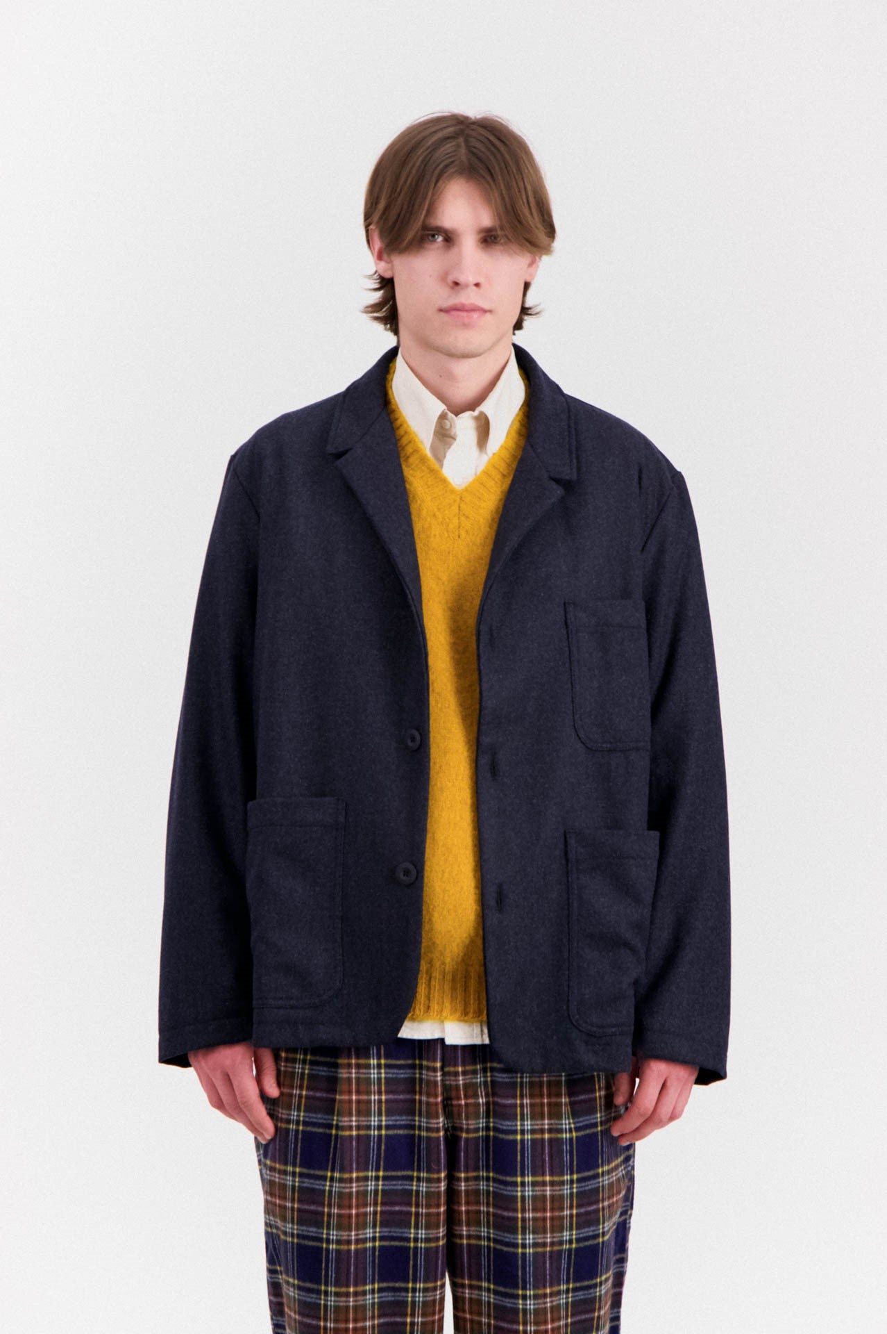 Cosmic Blazer Wool - Blue