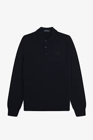 Classic Knitted Shirt Ls Navy