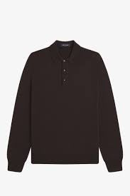 Classic Knitted Shirt Ls Rich Brown