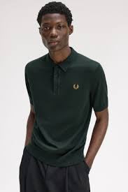 Cotton Knitted Shirt Night Green