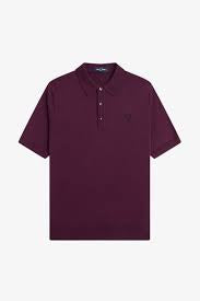 Cotton Knitted Shirt Plum