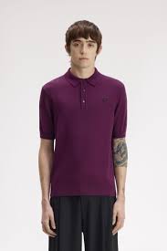 Cotton Knitted Shirt Plum