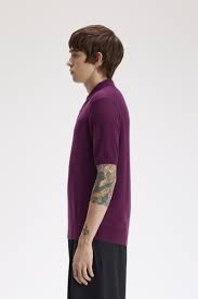Cotton Knitted Shirt Plum