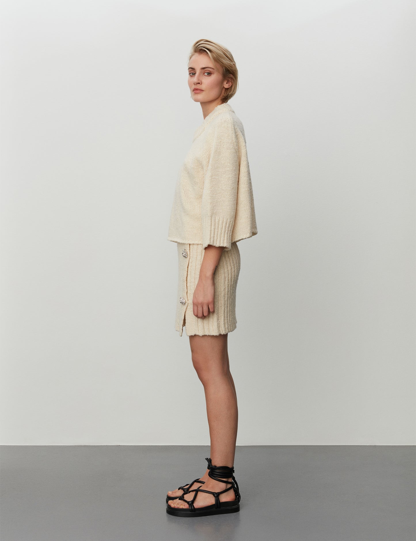 Anya Knit- Creme Melange