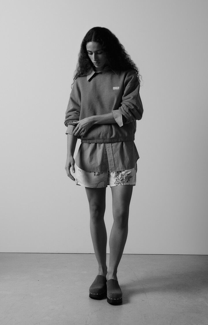 Doven Sweatshirt Overdyed Fuschia